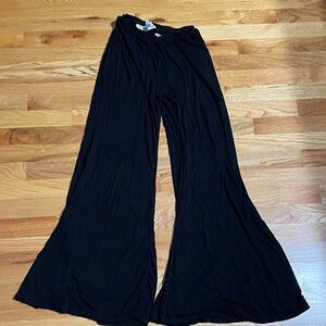 Pop Flex Flare Black Wide-Leg Pants